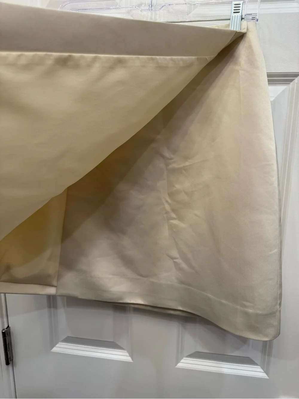 J. Crew Collection Cream Mini Wrap Skirt